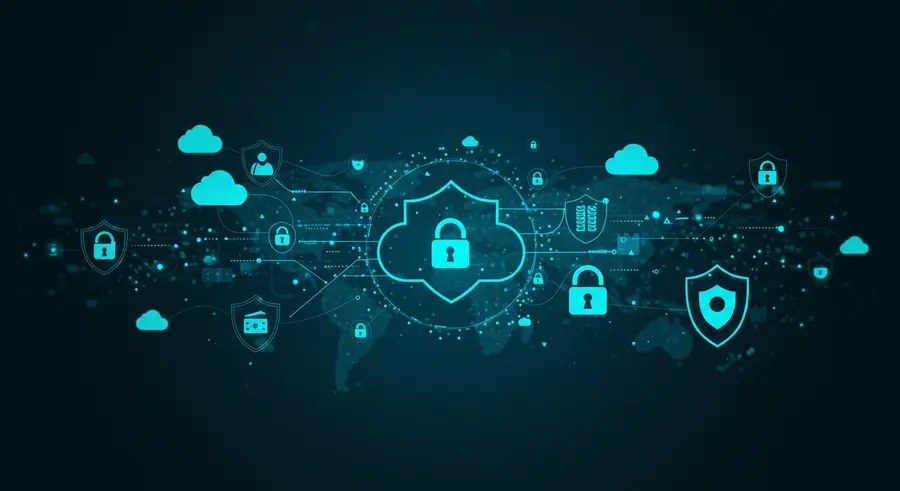 Conceptual image representing data security in a cloud-native environment